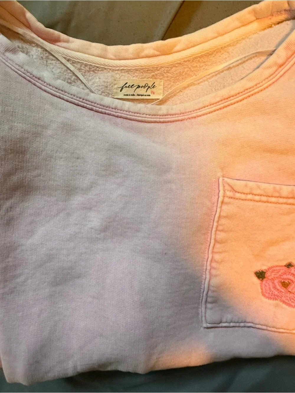 Free People Pale Pink Crewneck Sweatshirt